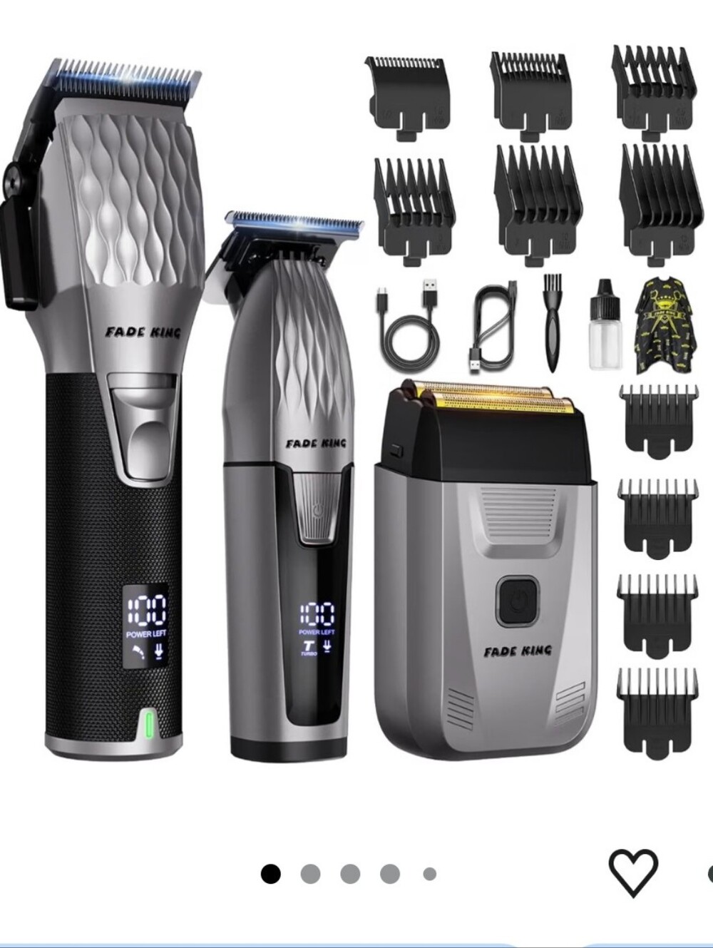 FADEKING Professional Hair Clippers for Men, 3-in-1 Grooming Kit